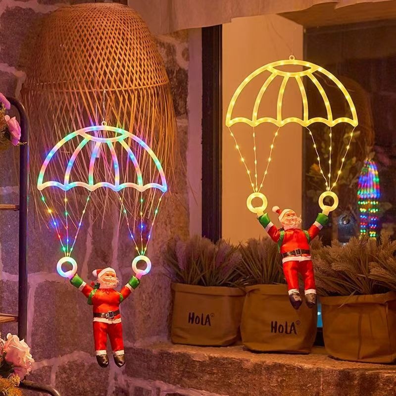 Outdoor Lighting Wire - Lampu String LED Santa Parachute, Lampu