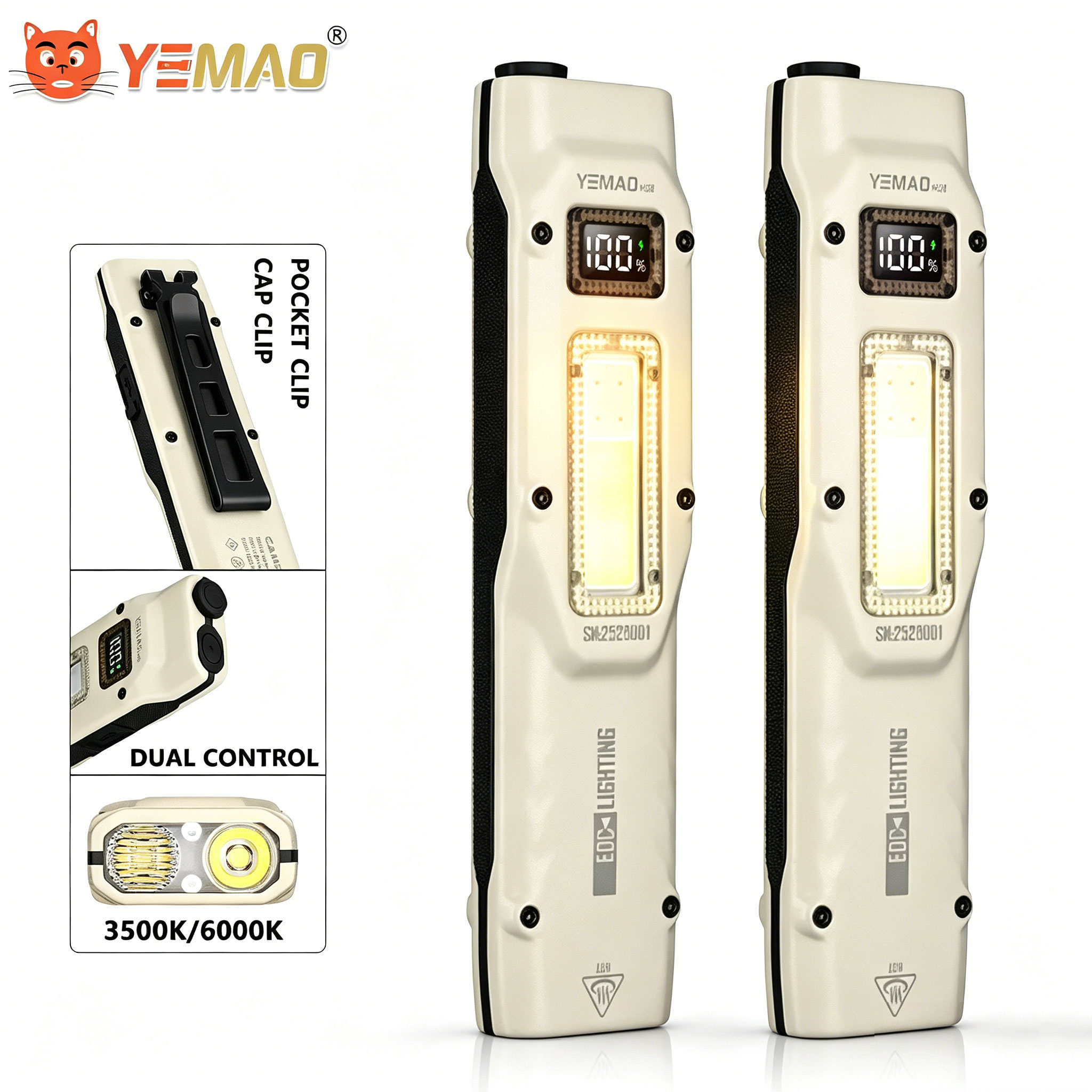 Outdoor Lighting Junction Box - Senter Kerja Taktis Ultratipis 880LM YEMAO