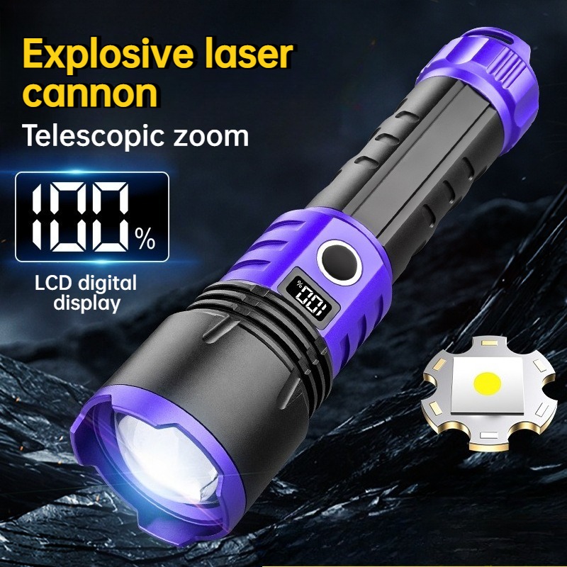 Outdoor Lighting For Camping - Senter LED Multifungsi Cahaya Kuat Pengisian