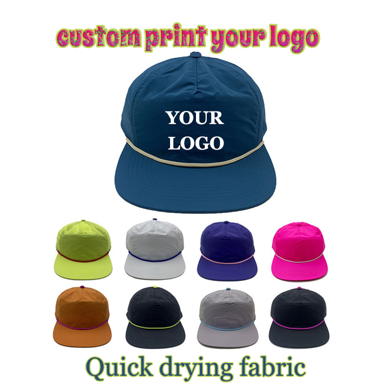 Outdoor Lighting Logo - Topi Bisbol 5 Panel Pinggiran Datar