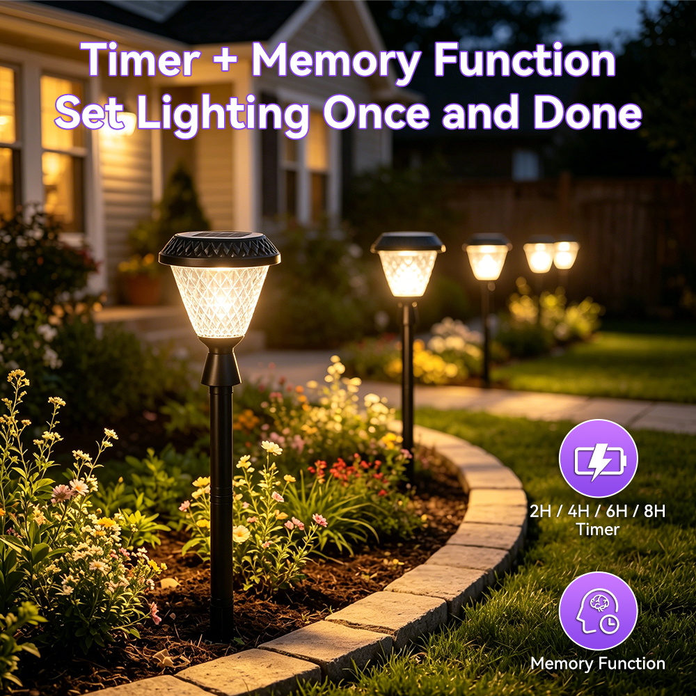 Color Changing Outdoor - Lampu Tiang Tenaga Surya IP65 Tahan