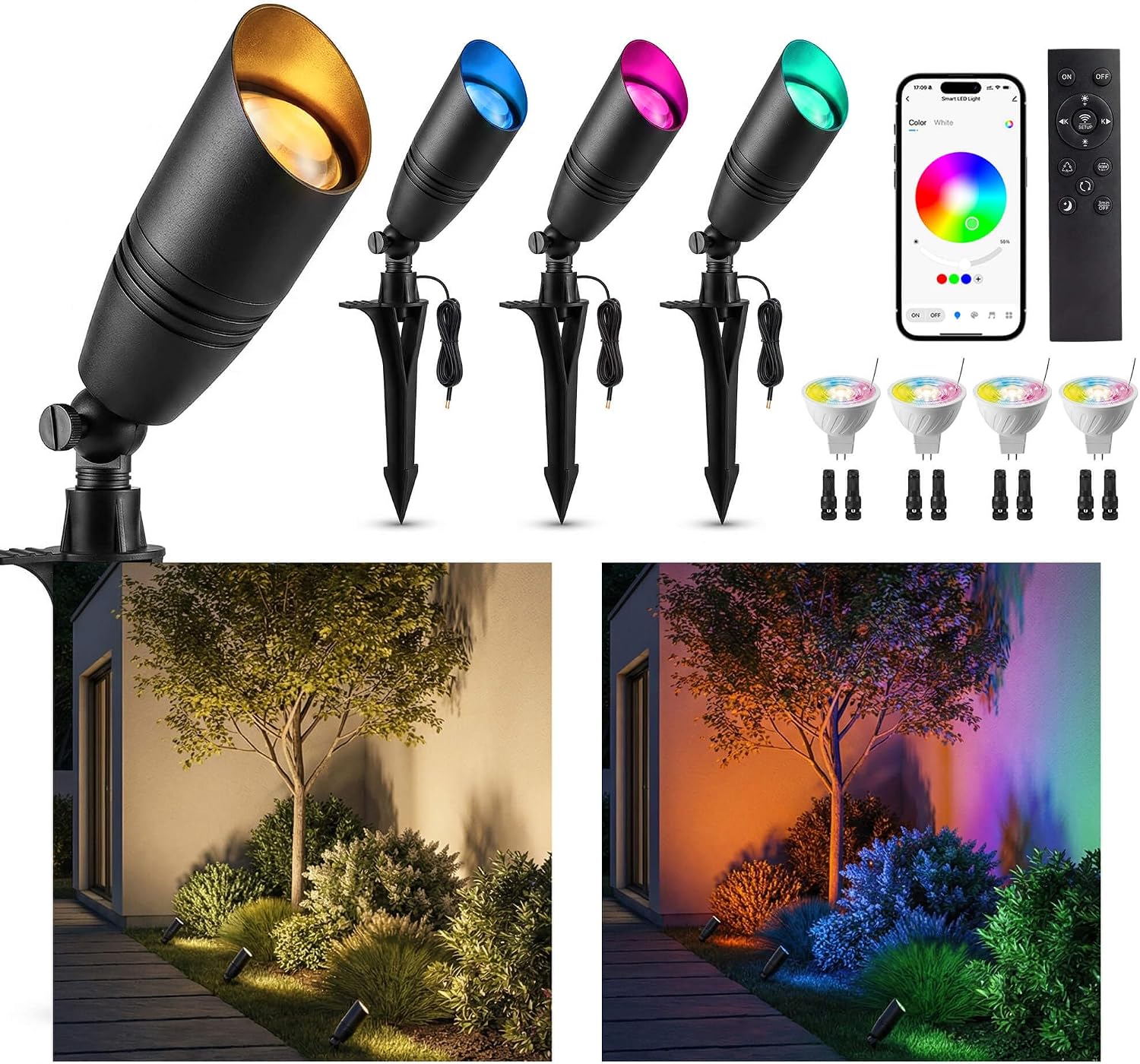 Color Changing Outdoor - Lampu Sorot Lanskap Luar Ruangan RGBCW