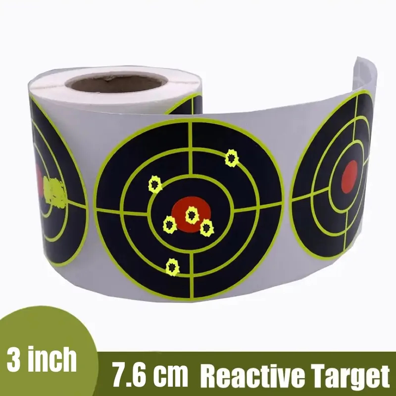Color Changing Outdoor - Stiker Target Tembak Reaktif 100Pcs, 7.6cm