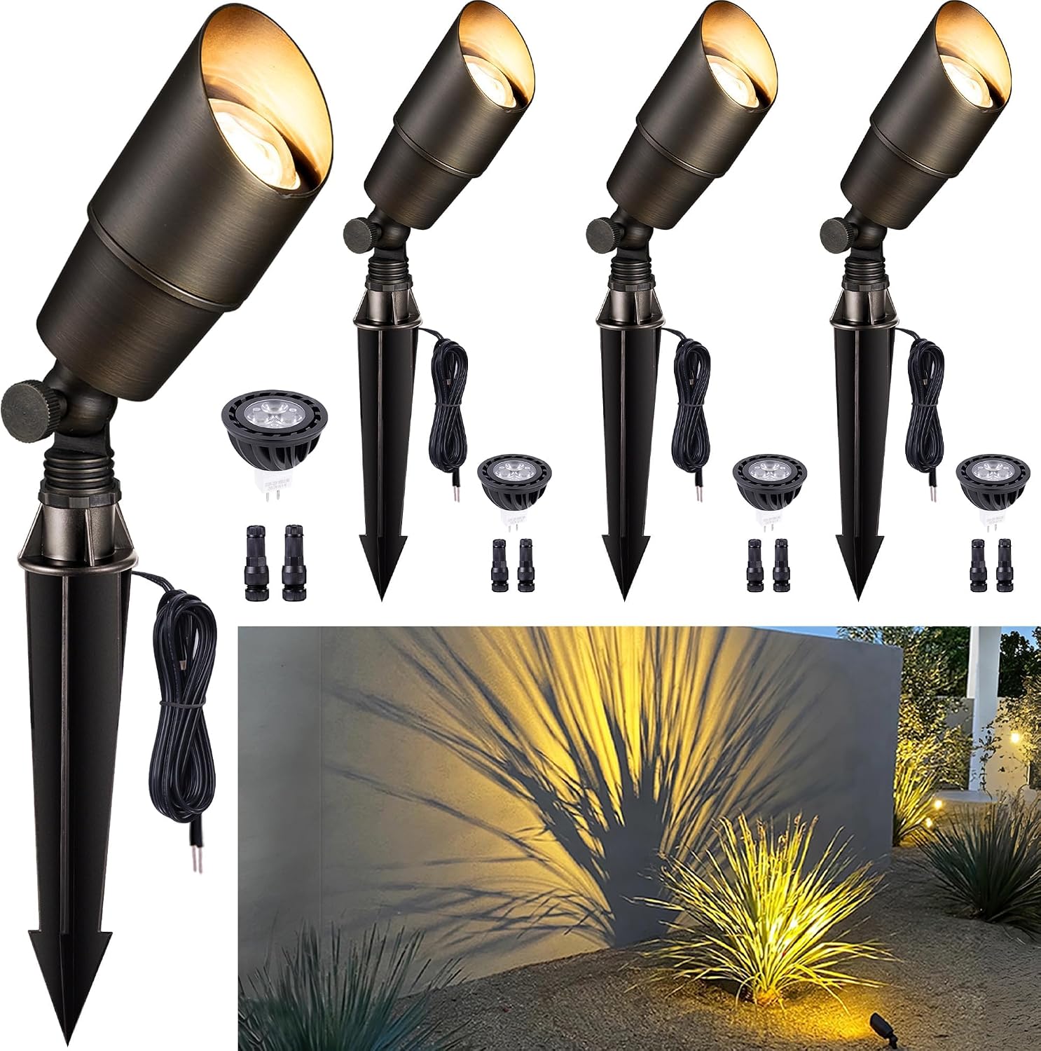 Outdoor Lighting Wire - Lampu Lanskap Kuningan Luar Ruangan, Lampu