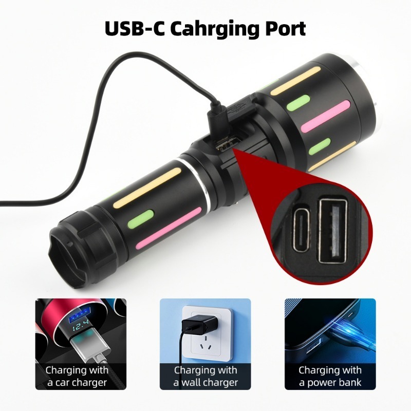 Senter Fluoresen Cahaya Putih  - Outdoor Lighting For Camping ulasan dan harga