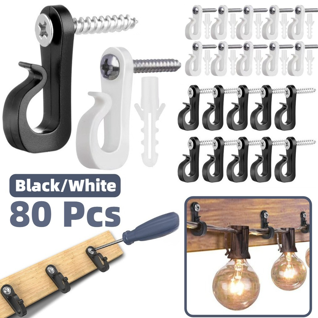 80 Pcs Pengait Sekrup untuk La - Outdoor Lighting Wire ulasan dan harga
