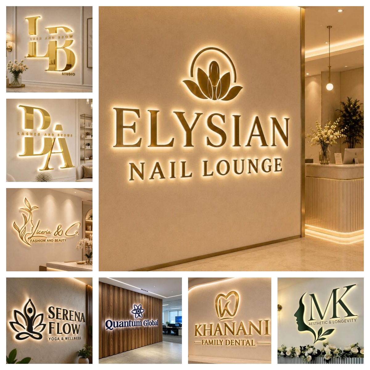 Logo Bisnis Kustom Tanda Logam - Outdoor Lighting Logo ulasan dan harga