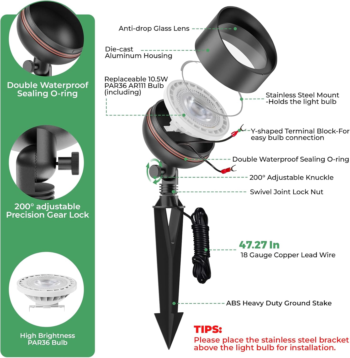 Lampu Sorot LED Lanskap Tegang - Outdoor Lighting Low Voltage ulasan dan harga