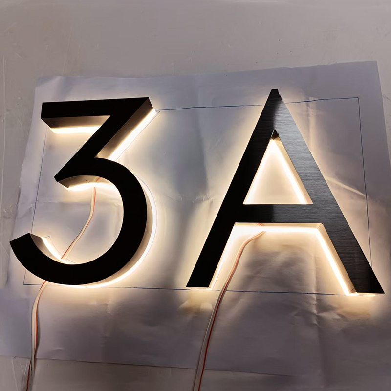Lampu Nomor Rumah LED 3D Logam - Outdoor Lighting Logo ulasan dan harga