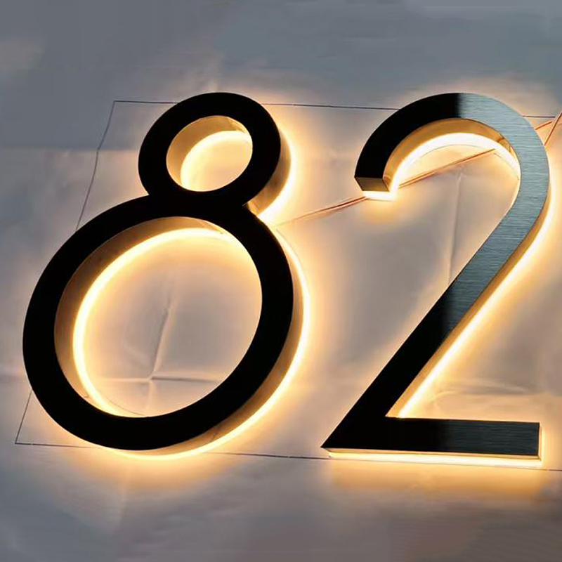 Lampu Nomor Rumah LED 3D Logam - Outdoor Lighting Logo ulasan dan harga