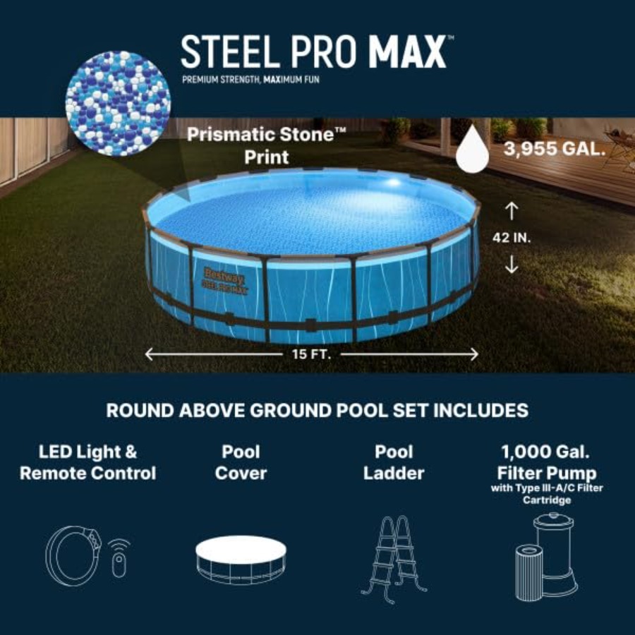 Kolam Renang di Atas Tanah 15' - Outdoor Lighting Ground ulasan dan harga