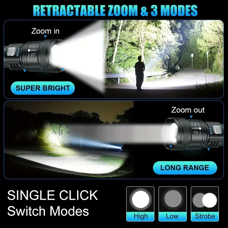 Senter LED Taktis 2000LM USB I - Outdoor Lighting Junction Box ulasan dan harga
