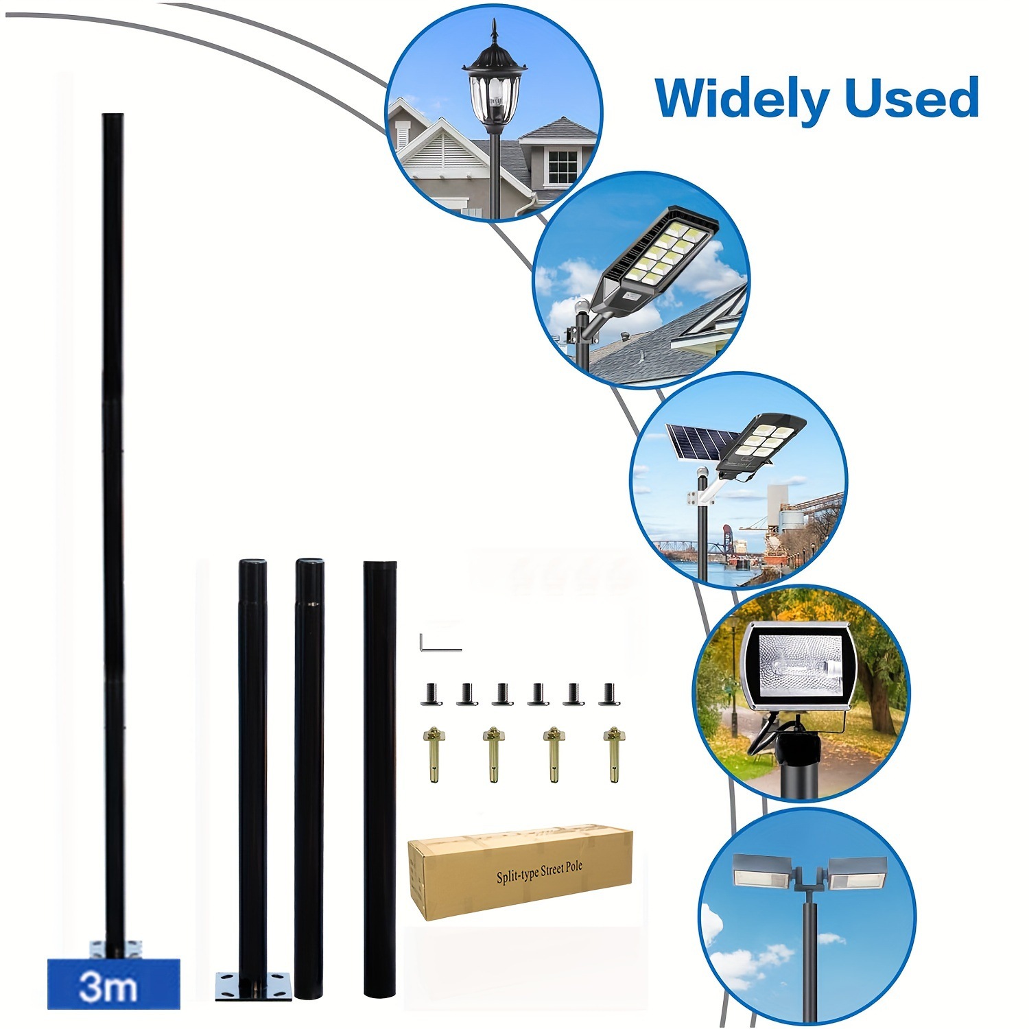 Tiang Lampu Jalan Tenaga Surya - Outdoor Lighting Ground ulasan dan harga